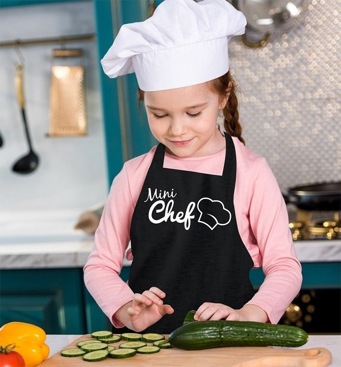 Avental Infantil Vida Pratika Mini Chef Preto