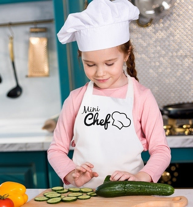 Avental Infantil Vida Pratika  Mini Chef Branco