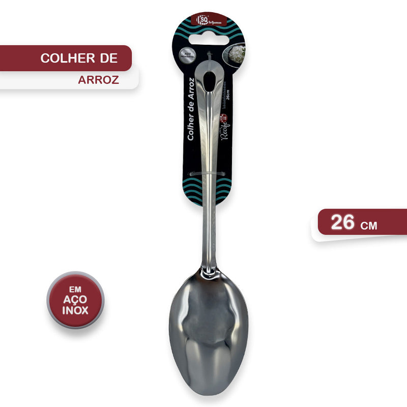 Colher de Arroz Assados Molhos em Aço Inox 26cm