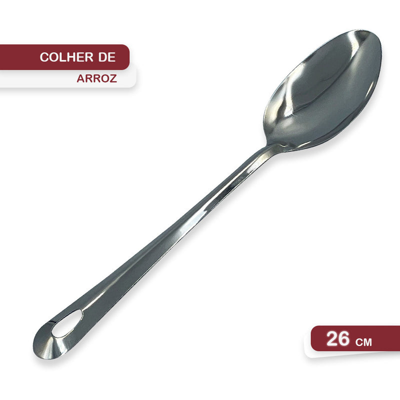 Colher de Arroz Assados Molhos em Aço Inox 26cm