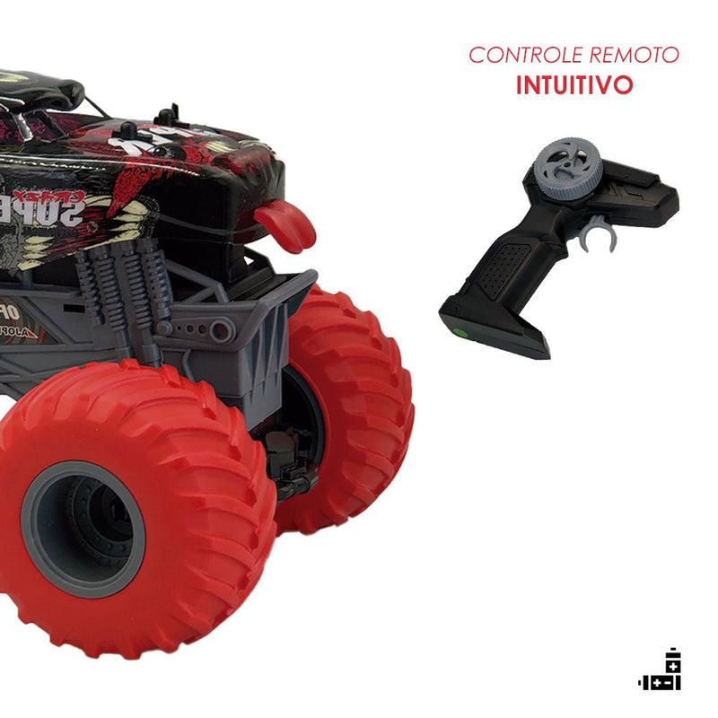 Carro de Controle Remoto Off Road Função Total - Preto Super