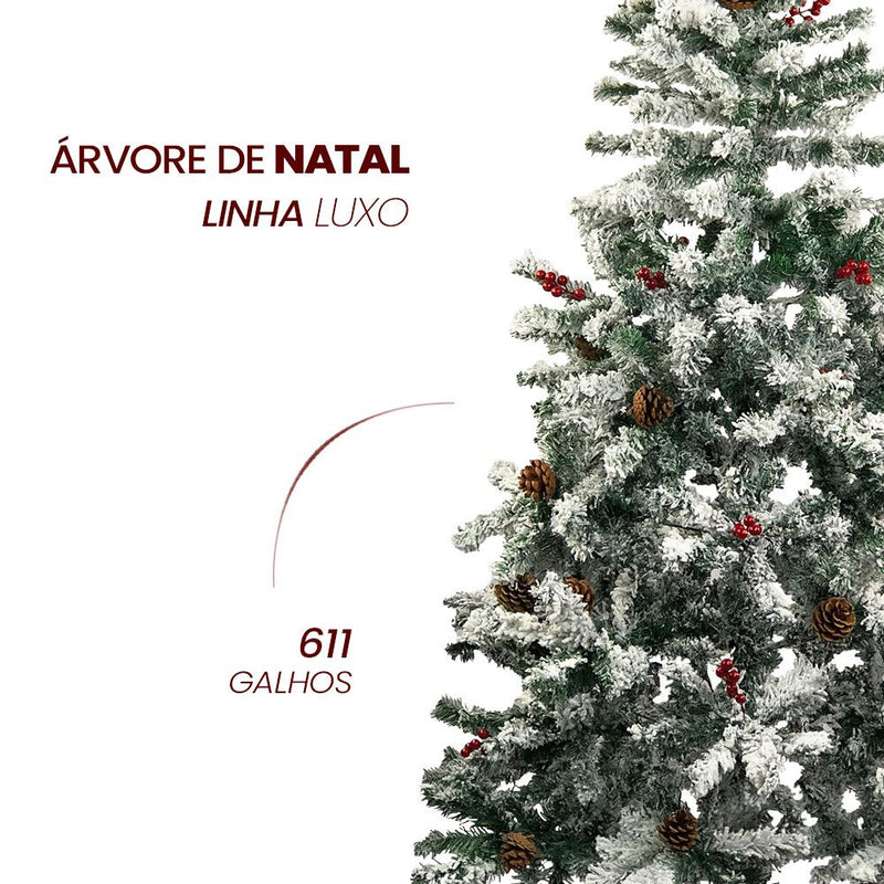 Arvore De Natal 1,80m Luxo Verde 611 Galhos Pinheiro Favorito