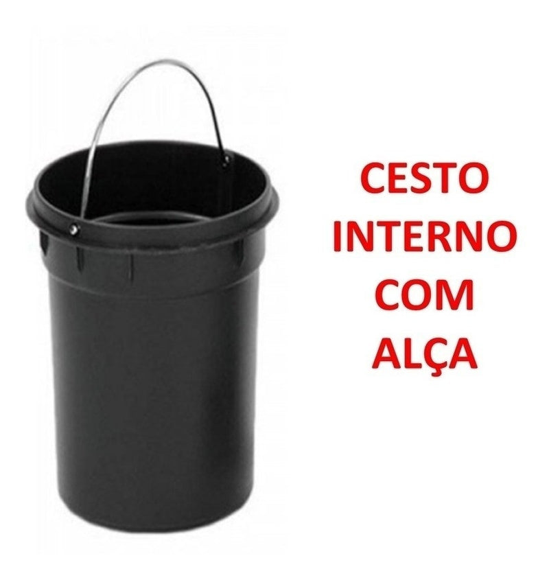 Cesto De Lixo 3lts 100% Inox C/ Pedal Banheiro E Cozinha