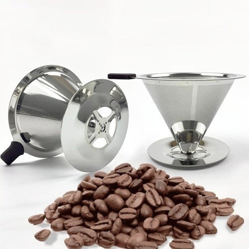 Coador De Café Pour Over Aço Inox - Não Precisa De Filtro