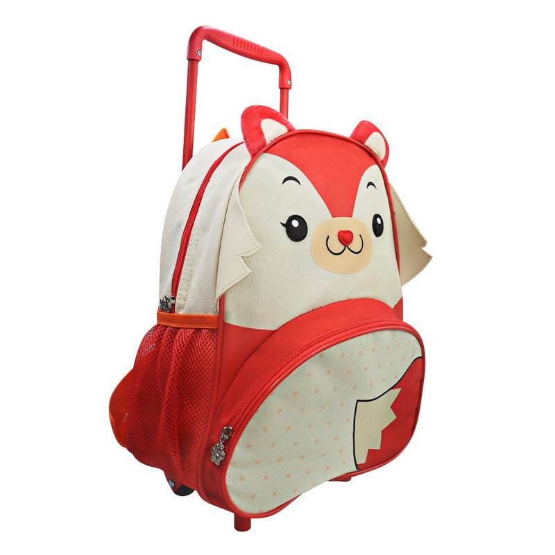 Mochila Infantil Com Rodinhas - Raposa