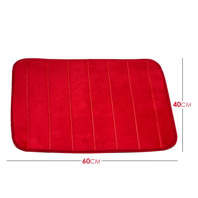 Tapete Soft para Banheiro Antiderrapante 40x60cm - Vermelho