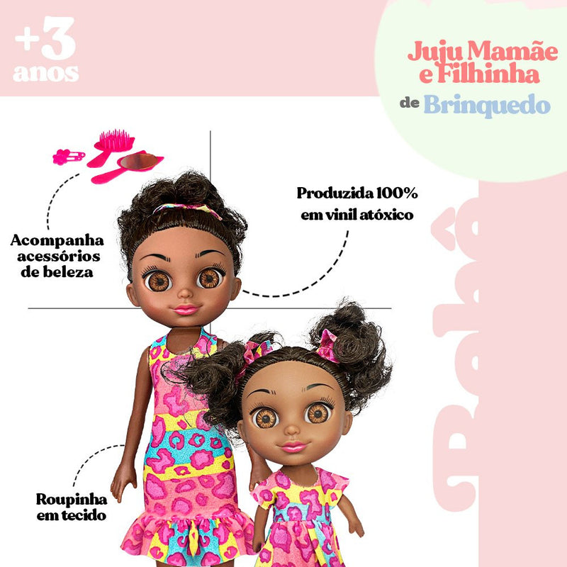 Boneca Juju Mommy Mamãe e Filhinha