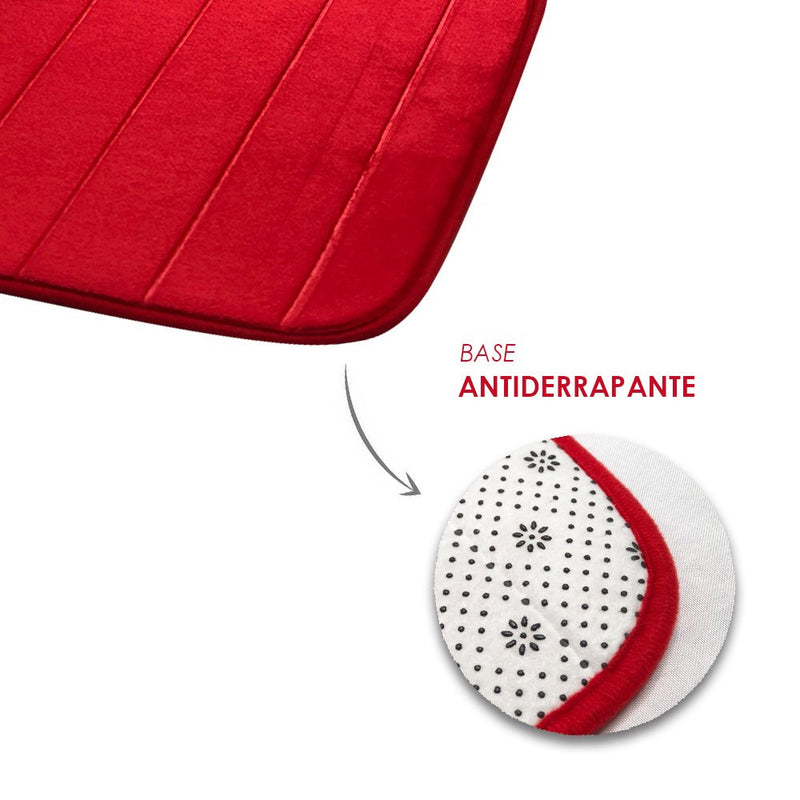 Tapete Soft para Banheiro Antiderrapante 40x60cm - Vermelho