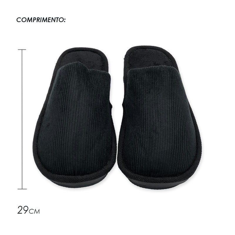 Pantufa Masculina Lisa Preta 44/45